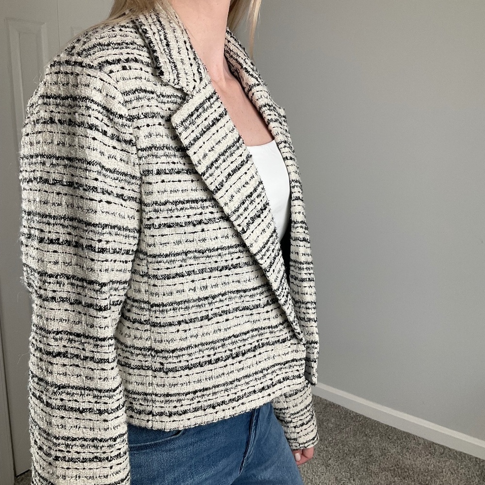 NWT Bagatelle Cropped Tweed Blazer - Picture 2 of 6